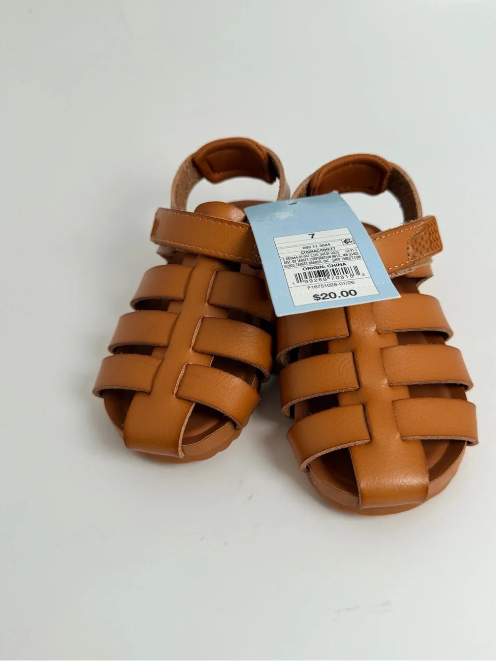Cat & Jack Tan Fisherman-Style Kids Sandals